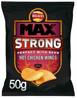 Walkers Max Strong Hot Chicken Wing 50g