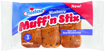Hostess Muff'n Stix Blueberry 3 Pack 85g