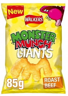 Walkers Monster Munch Giants Roast Beef 85g
